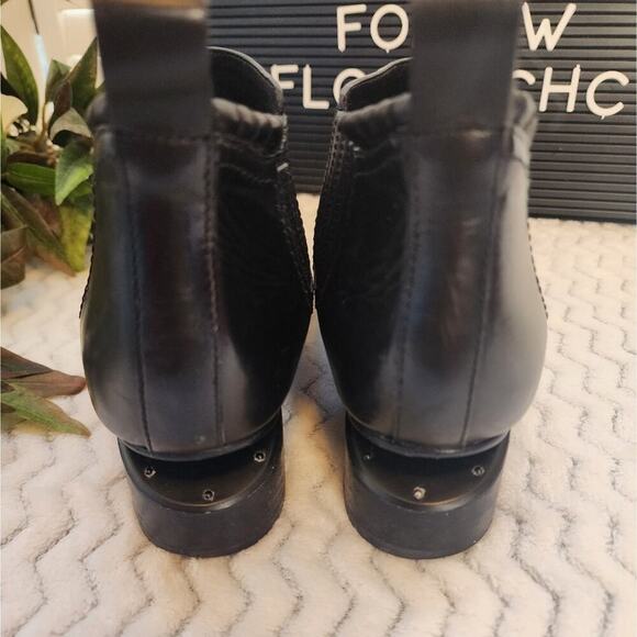 ALEXANDER WANG BLACK LEATHER KORI CUT OUT BLACK BOOTIE SIZE 40 (9.5) - Picture 2 of 10